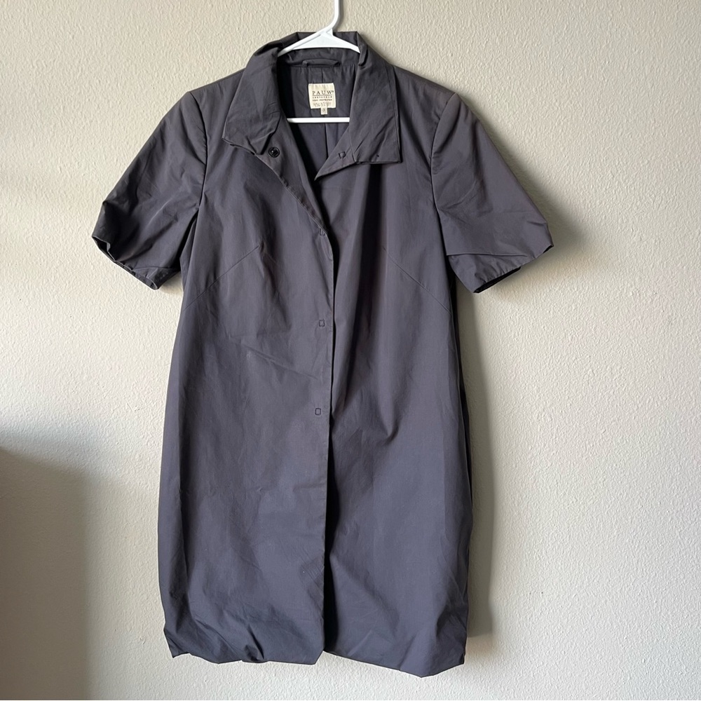 Pauw Amsterdam Jacket Size 3 Snap Down Pockets Longline Trench B81